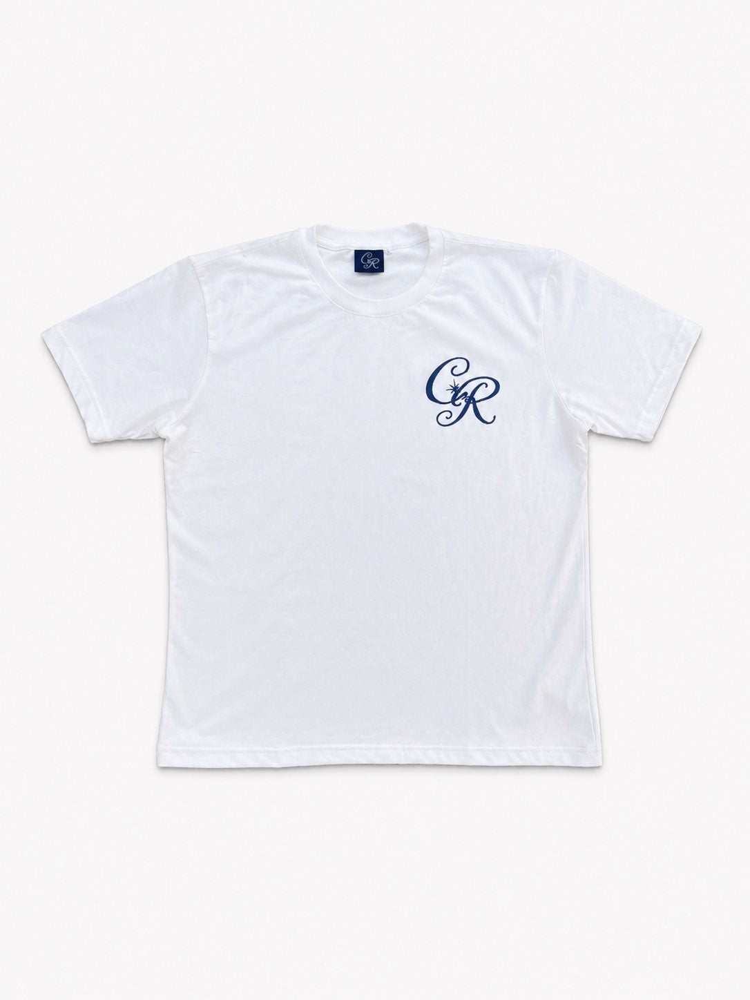 White with purple CR tee